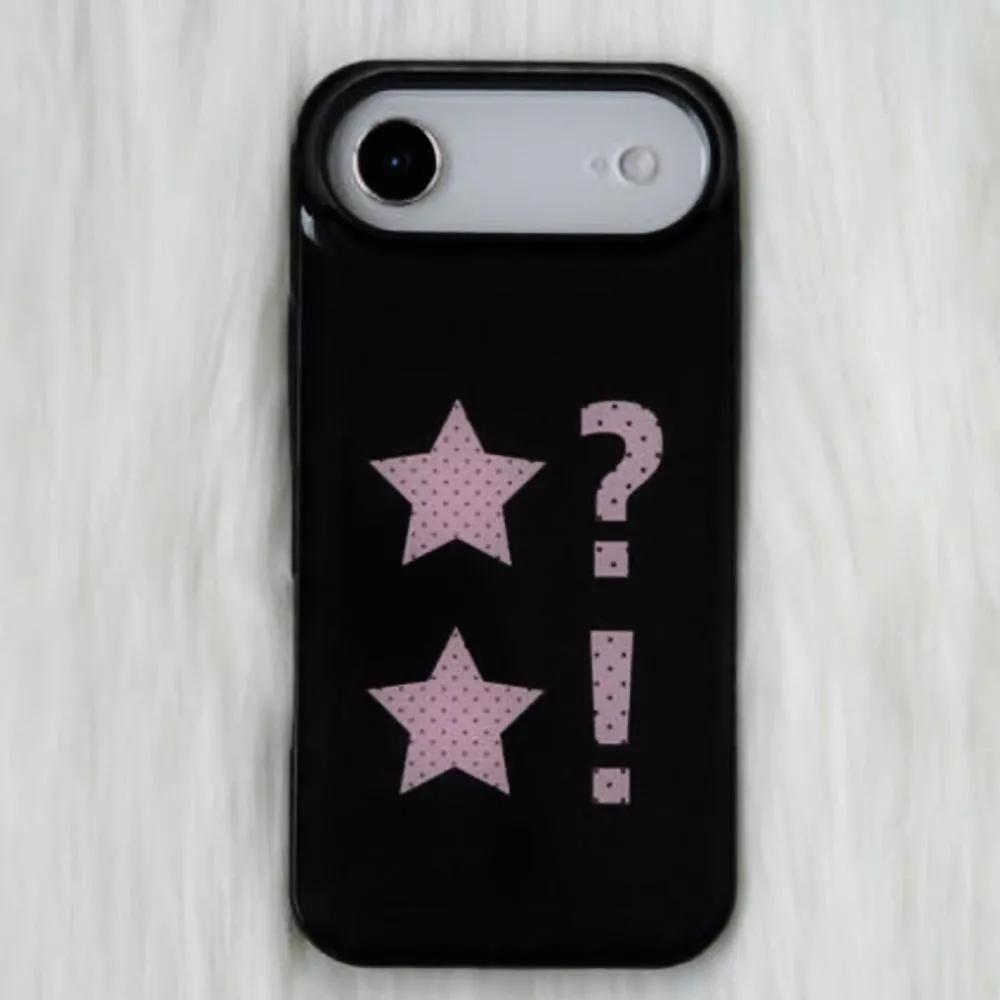 

Korean ins Cartoon Pink Star Question Mark Phone Case For iPhone 17 Air 16 15 14 13 12 11 Pro XR XS X Max 7 8 Plus Y2K Cover iPhone 7