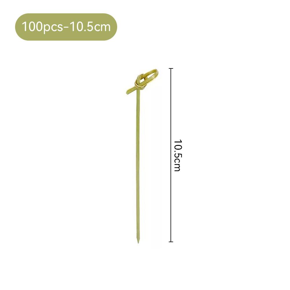 100 PCS Bamboo Cocktail Picks Bamboo Knot Cocktail Food Picks for Appetizers Drinks Fruits Party