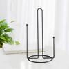 2 Pcs Black/White Paper Towel Rack One-handed Tear Vertical Napkin Holder Tissue Stand  Dining Table