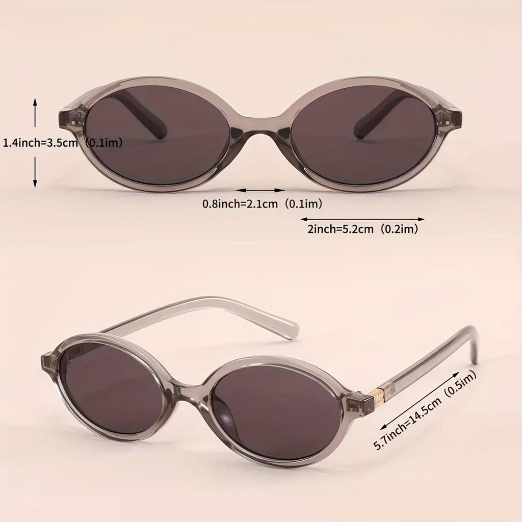 Okulary Damskie w Stylu Y2K Owalne Mała Oprawka Modne Vintage z Funkcją Dekoracyjną dla Kobiet Mężczyzn