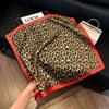 71Cm New Chinese Simulation Silk Square Scarf Soft and Skin-friendly Ink Flower Rhyme Printing Silk Scarf Neck Sunscreen Small Scarf
