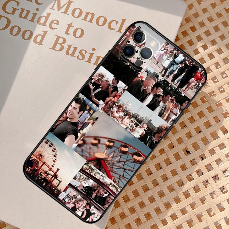 Grease Cover For iPhone 16 12 11 13 14 15 Pro Max Mini Plus XS Max X XR Phone Case