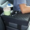 Car Armrest Cushion With Cup Holder Rest Pillow Cover Cover Waterproof Leather Cover For Most Car For Protecting Car Armrest Box