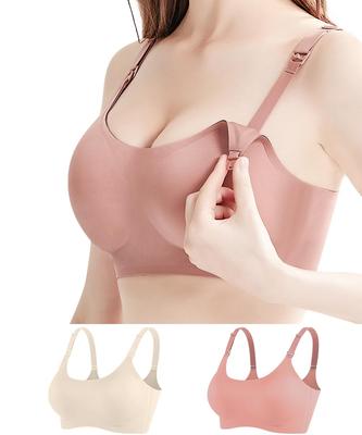 Of 7A Antibacterial Nursing Maternity Bra Open Front Strap Night Seamless No with Hook and Extender [Tophana] [Set 2, Material] Bra, [Intertek