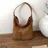 PU Suede Hobo Bag Women's Fashion Shoulder Tote with Soft Texture Casual Everyday Handbag