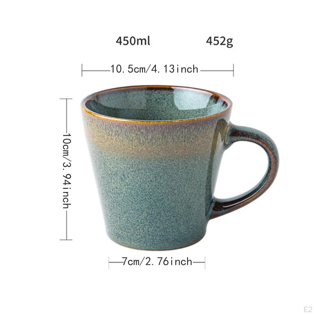 Ceramic Coffee Mug Drinkware with Handle Microwave Wide Fruit Ice Cream Cup Cereal Breakfast for