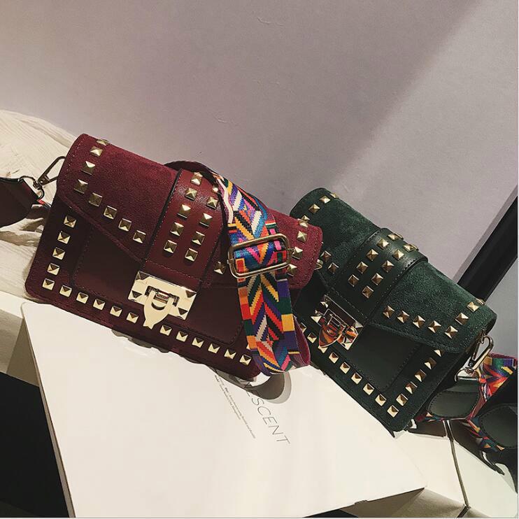 2020 Fashion Broadband Rivet Small Square Bag Fairy Wild Shoulder Messenger Bag