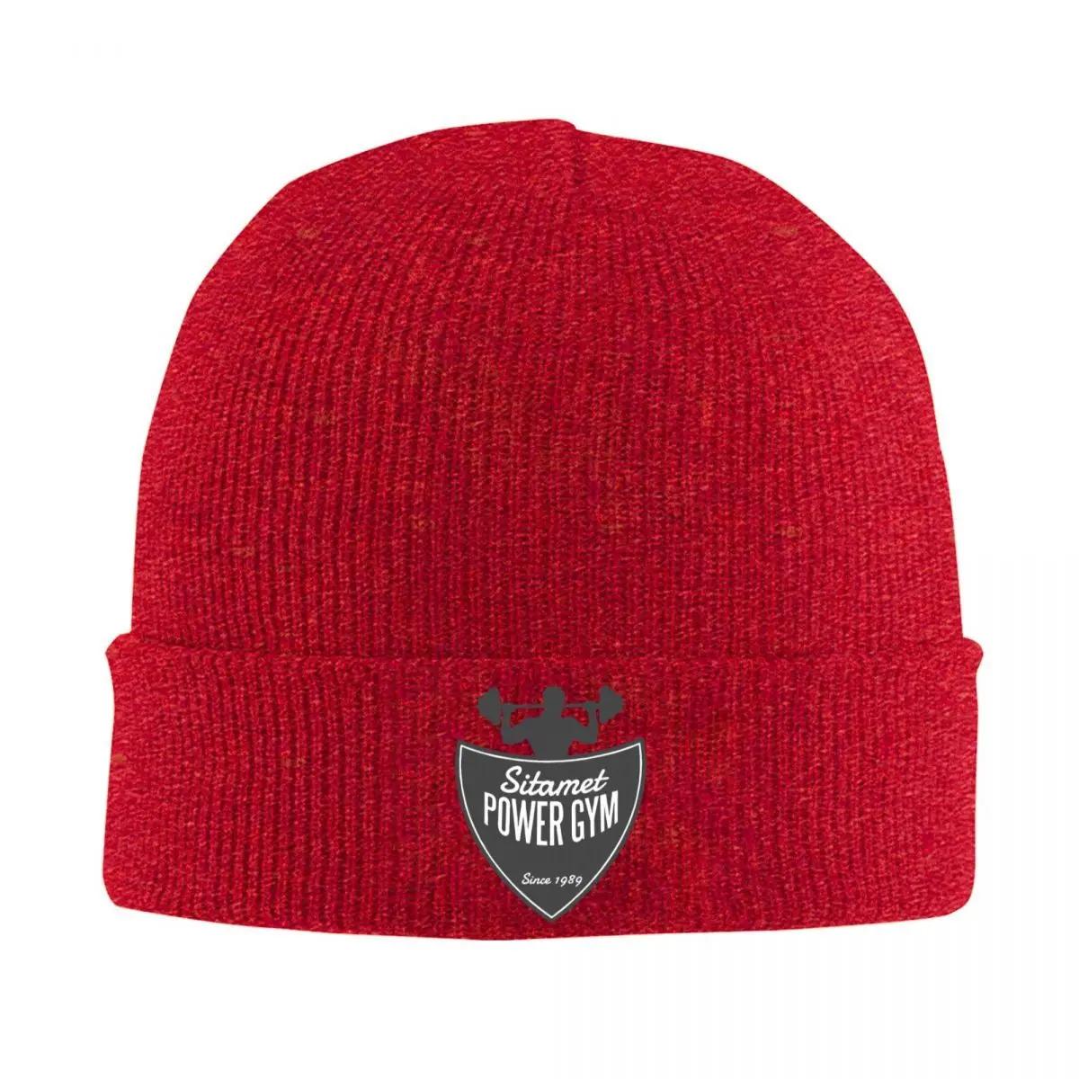 New Fitness Gym Training Knitted Caps For Women Unisex Beanie Autumn Winter Hats Acrylic Powerhouse Gym Warm Caps