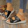 Summer Women Slippers Outdoor Beach Sandals Platform House Slippers Slides Women Buckle Soft Thick Sole Sandals Zapatos De Mujer