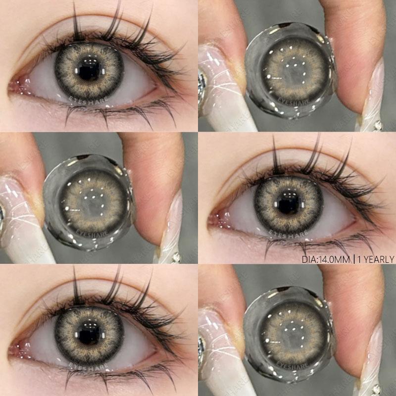 1 Pair Fashion Colored Lenses Gray Pupils Lens Green Eye Contacts Brown Lenses Yearly Cosmetics Blue Contacts for Eyes