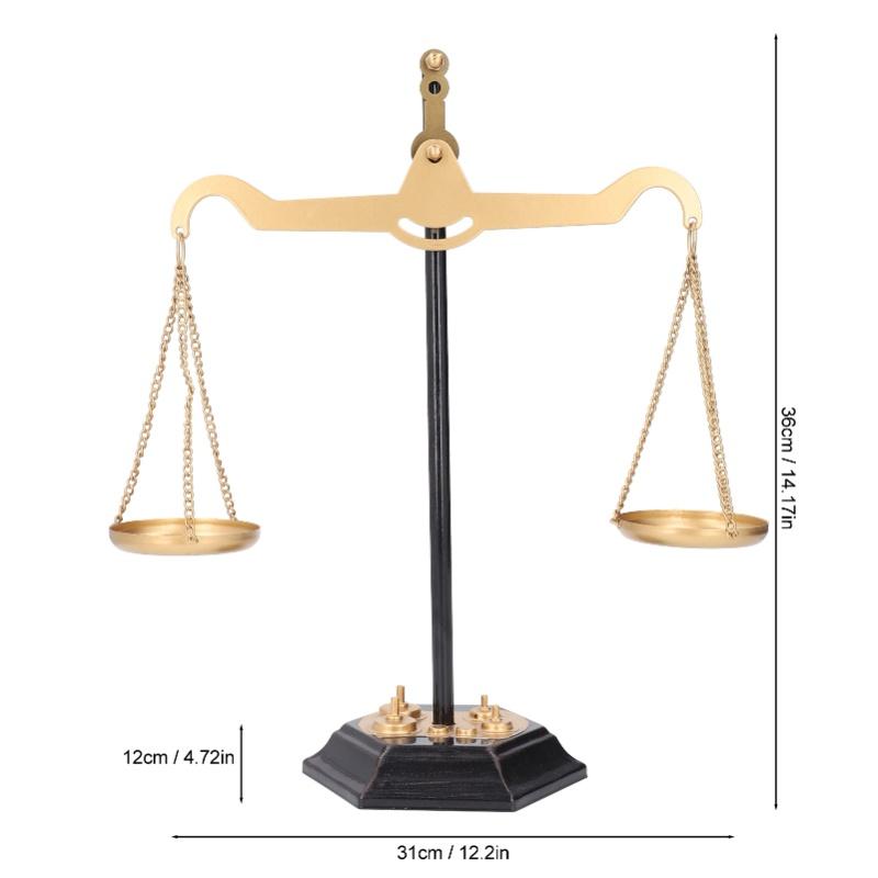 Balance Scale Decor Stress Relief Retro Desktop Iron Scales Of Justice Ornament For Home Decor