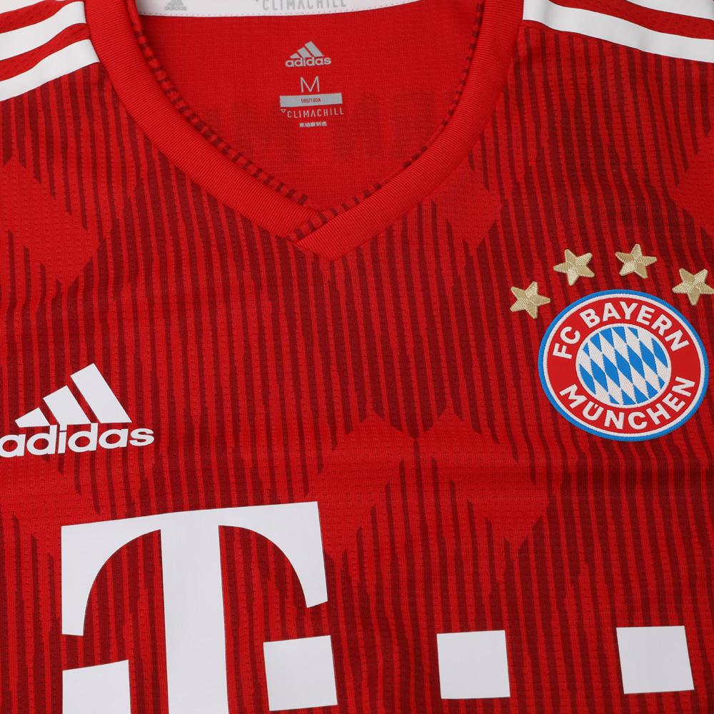 Adidas Bayern Fc Monchen Fcb H Au Jsy Casual Comfortable Sports Short Sleeve Football Shirt Men Tops Red CF5432