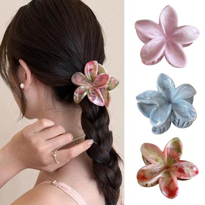 Haarklauw Bloemvorm Stabiele Grip Zomer Achterhoofd Haarklem Heldere Kleur Antislip Douche Haarklauw Haaraccessoires