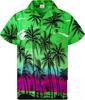 Camisa Hawaiana con Palmeras Tropicales Impresión 3D Para Hombres/Mujeres Verano Casual Moda Manga Corta Camisas Botón Arriba Blusa de Vacaciones