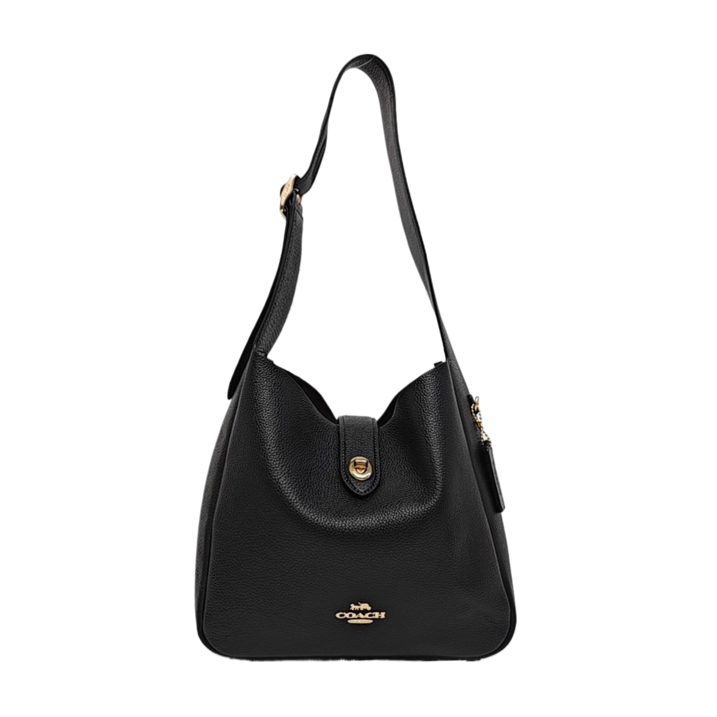 [Pre-Owned] Hadley 25 Metallic Logo Pebble Leather Shoulder Crossbody Bag Medium - Very Good #GS2ZKG ONE SIZE