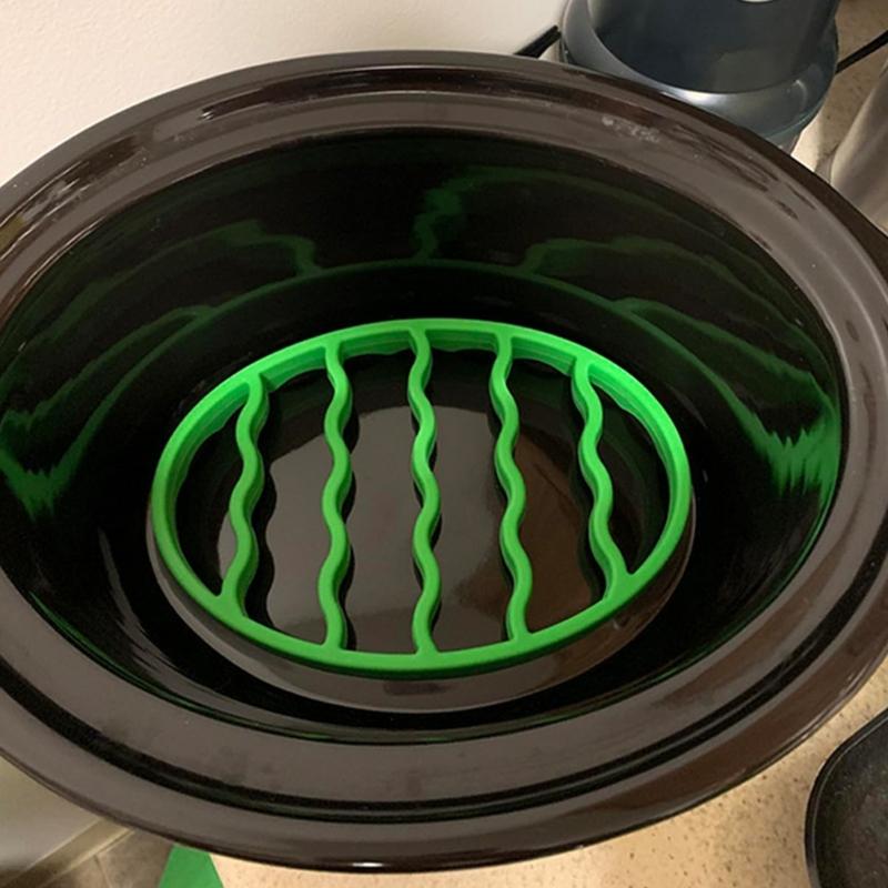 Silicone Open Rack Insert for Slow Cooker Use, Pot Bottom Lift Support for Soup, Porridge and Braised Dish Cooking Meal Use