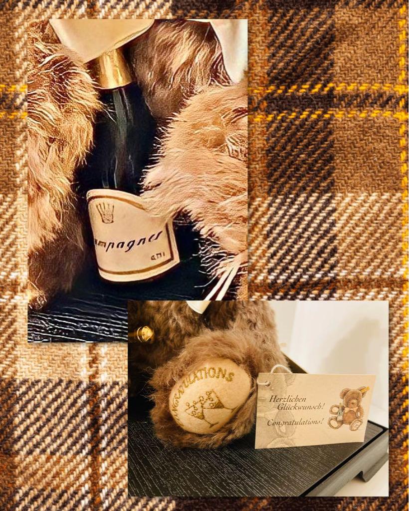 [USED] Steiff Teddy Bear Made In Germany Congratulations Edition No.