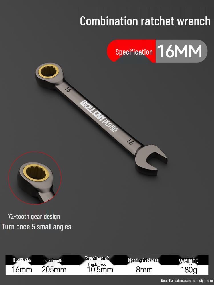 Dual-Ended Ratchet and Flower Wrench Set: Labor-Saving, Quick Two-Way Wrench Tools for Auto Repair (Sizes 8-27).