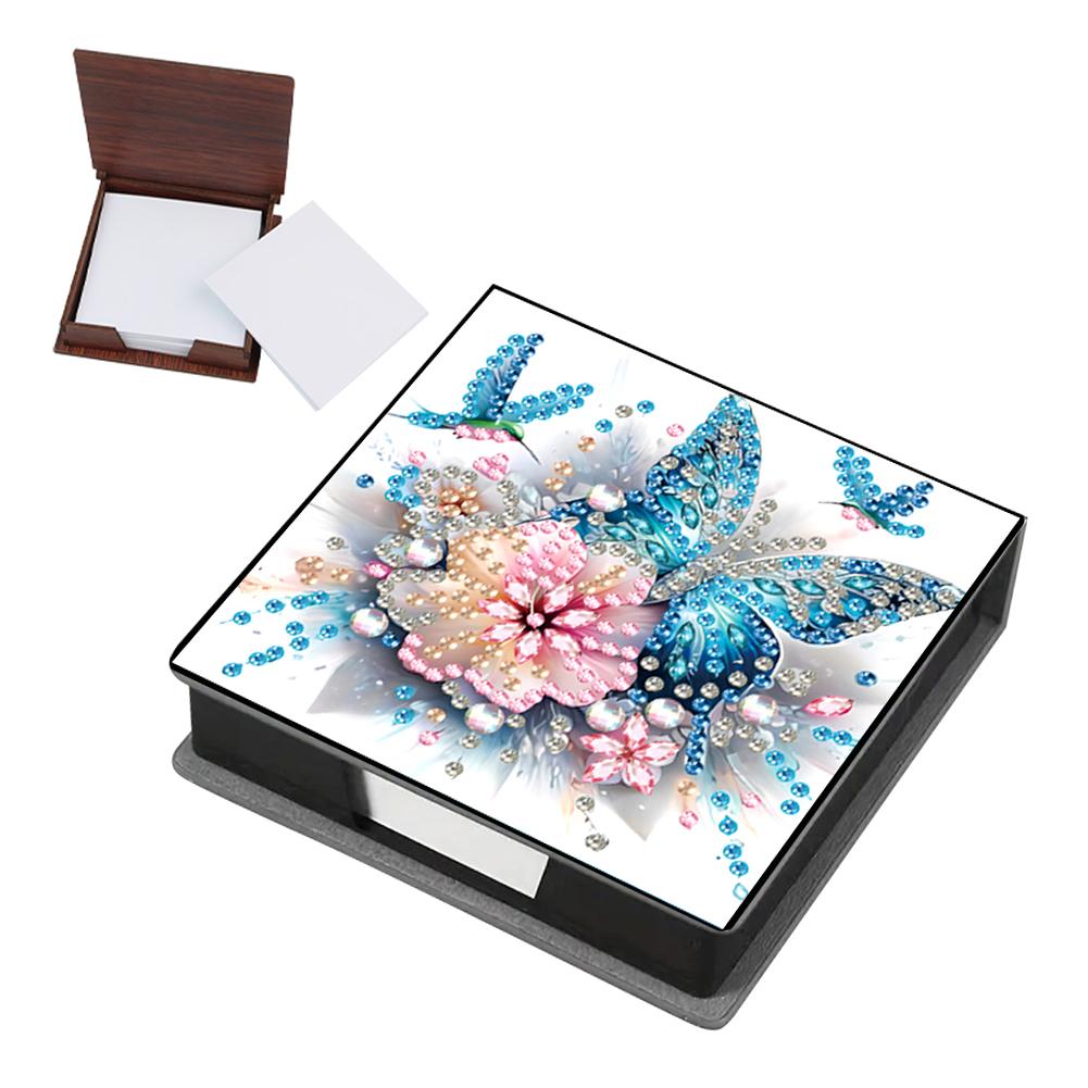 

Animals PU Diamond Painting Notecard Box Gem Art Sticky Note Holder Rhinestones Post It Dispenser for Home Office