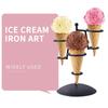 Iron Ice Cream Cone Holder Ice Cream Stands Ice Cream Rack with Base Display Snow Cones Sushi Hand Rolls Popcorn Candies