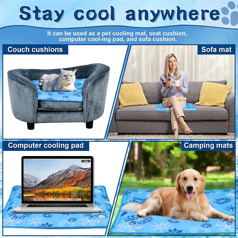 Cat Cooling Mat Water Injection Dog Mat Durable Leakproof Ice Pad Keep Puppy Dogs Cats Cool Summer Outdoor Indoor for All Pets