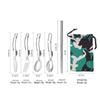 304 Stainless Steel Multifunctional Folding Cutlery Set with Knife, Fork, Spoon, and Detachable Chopsticks for Outdoor Use.
