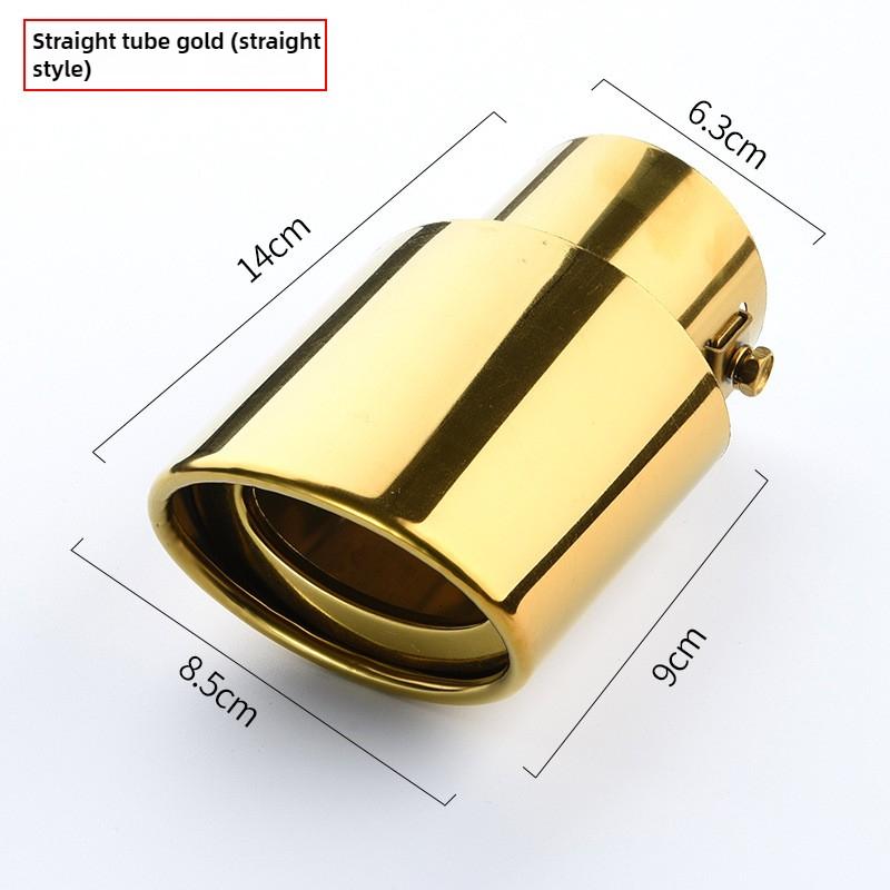 Universal Stainless Steel Exhaust Tip - Straight/Curved Muffler Pipe for Car Tail Throat Decoration