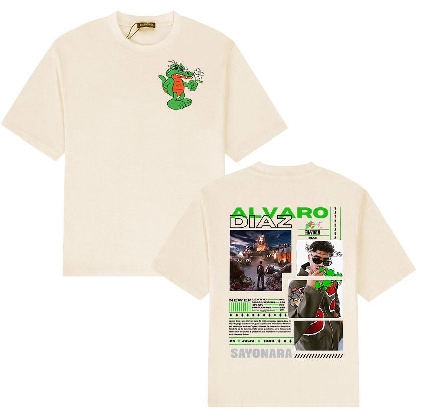 Rapper Alvaro Diaz Sayonara Album 2025 Graphic T Shirts Mens Top Hip Hop Street Fashion Cotton Short Sleeve Tshirt Streetwear