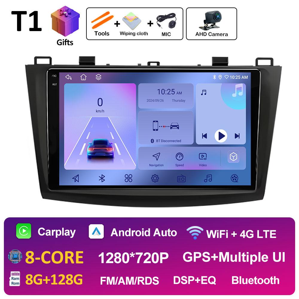 Player Multimedia Pentru Mazda 3 2009 2010 2011 2012 2013 Android Auto Ventilator de Răcire DSP Stereo Carplay Wireless Ecran QLED IPS WIFI