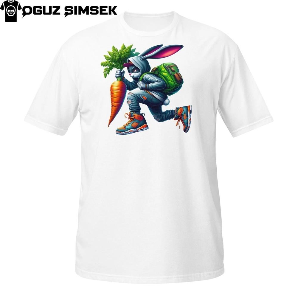 

Hip Hop Rabbit Tee – Urban Bunny with Hoodie, Backpack, and a Big Carrot XL