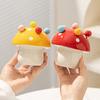 Creative Mushroom Fruit Fork Anti-scald Cute Toothpick with Holder  Household