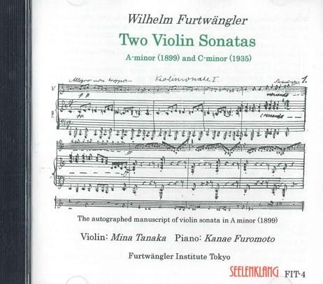 

CD MINA TANAKA - Furtwangler Two Violin Sonatas FIT4 KING Japan Classical Used