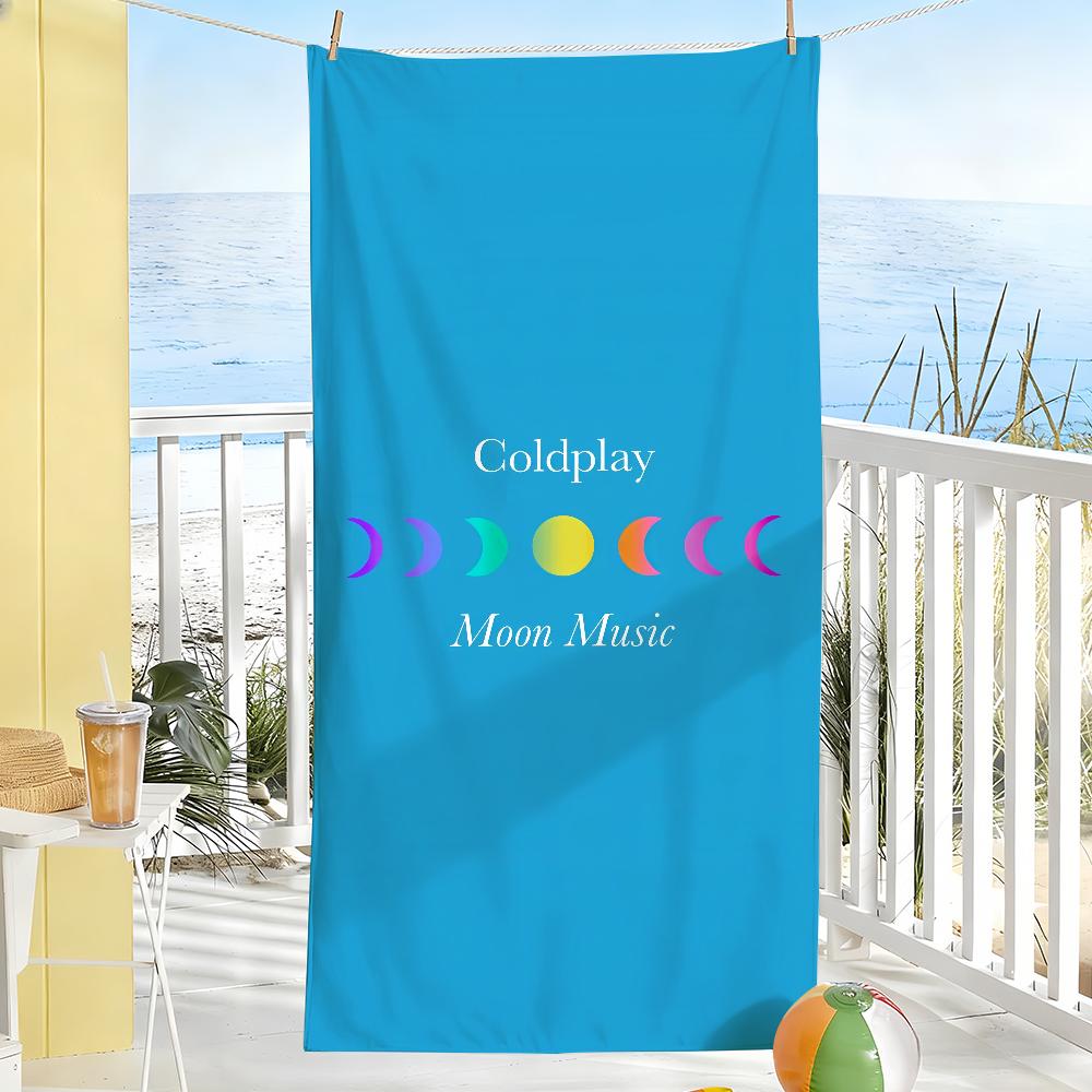 Rock Band C-Coldplay-Moon Music Asciugamano Morbido Piscina Regalo Per Viaggio Palestra Doccia Campeggio Asciugatura Rapida Sportivo Grandi Asciugamani da Spiaggia