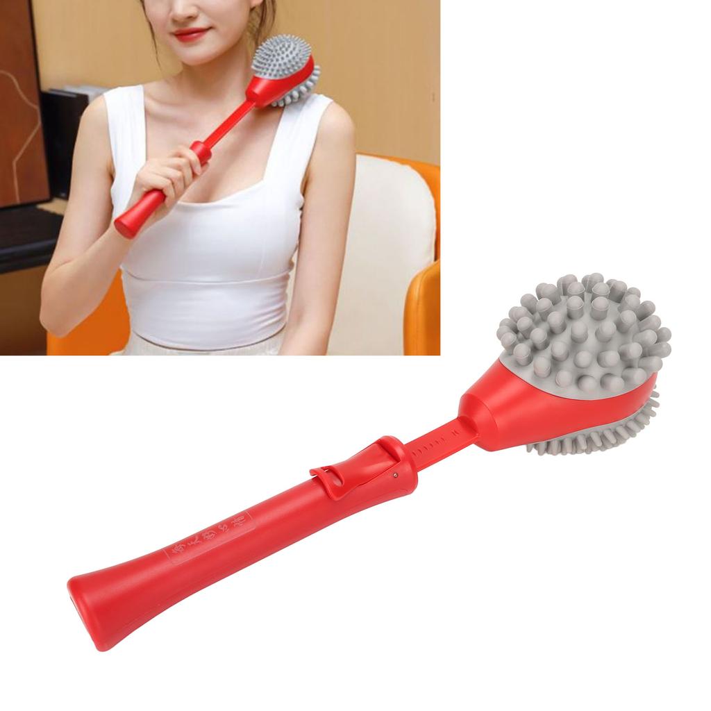 Massage Hammer 2 Soft Heads Retractable Flexible Handle Large Area Portable Silicone Manual Massage Hammer Stick