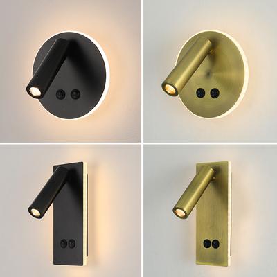 7W 3W Wall Light Backlight 350 Degree Rotate Adjustable Wall Lamp Spotlight for Study Reading Living Room Corridor Bedroom Decor