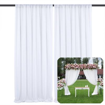 1pc/2pcs Elastic Chiffon Outdoor Drapery For Wedding Decoration Stage Background Cloth Gauze Curtain