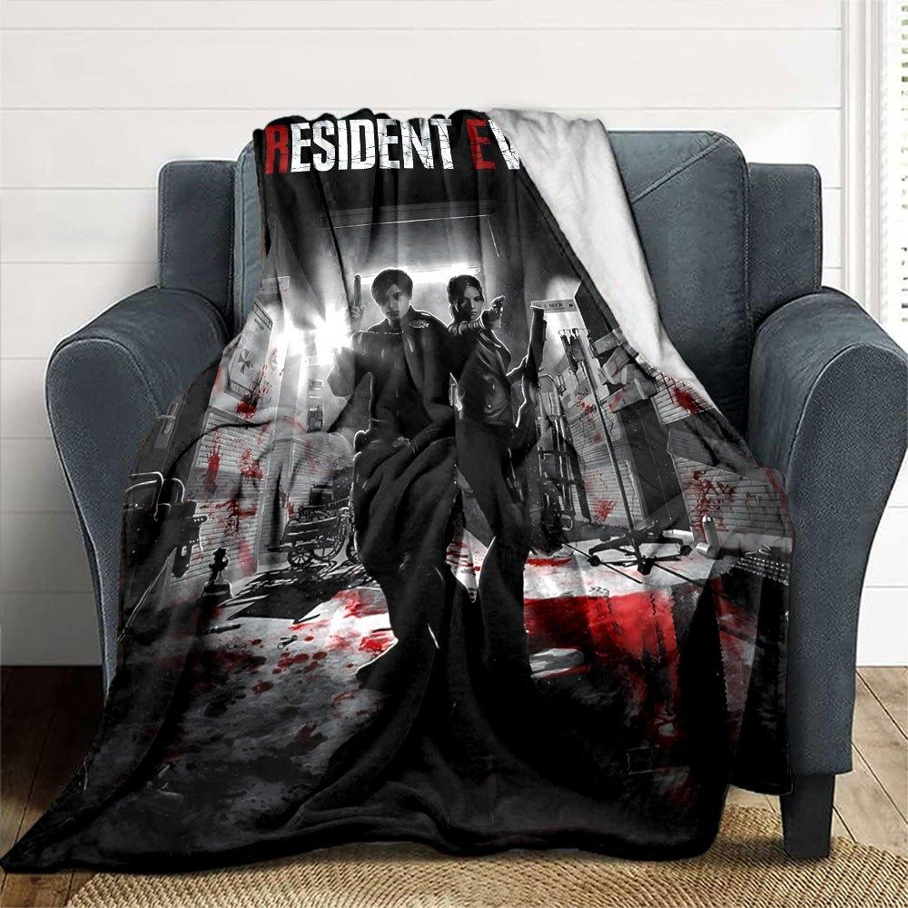 1pc Resident Evil 11 Blanket Soft Warm Throw for Home, Office, Travel All Season Cozy Bedding Gift, Office Cozy Accessor