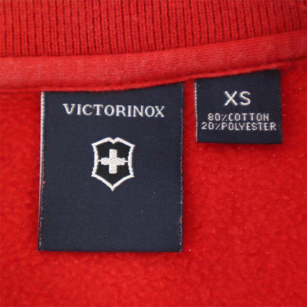 Victorinox sweat Zip jacket XS Red x navy Blouson fleece lining Men's Used