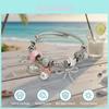 Bow And Shell Beaded Bracelet For Women Stainless Steel Adjustable Jewelry