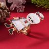Santa Claus Rhinestone-Studded Earrings: European & American Cross-Border Fashion Design