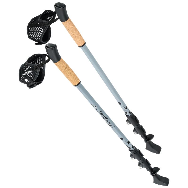 Nordic Walking Poles, Foldable, Adjustable, Telescopic - Gray K08