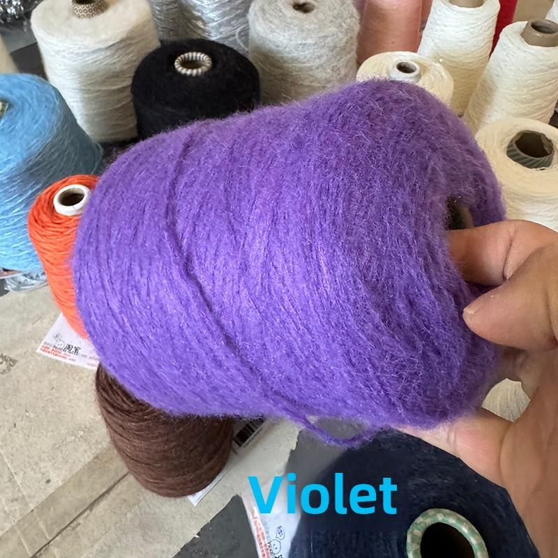 Hand Knitted Hollow Cashmere Spray Yarn Soft Fluffy Woolen Thread for Scarf Sweater Hat DIY Handmade Knitting Material