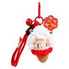 Cute Knitted Lamb Pendant Crochet Cartoon Sheep Doll Zodiac Sheep Gift Backpack Pendant  Bag Decor