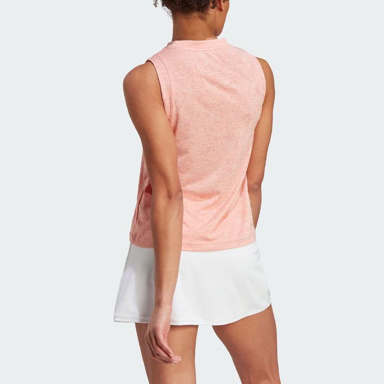 Adidas Tennis Match Tank Top Logo Fit Round Neck Sleeveless Summer Vest Women Tops Earth-Brown IA8333