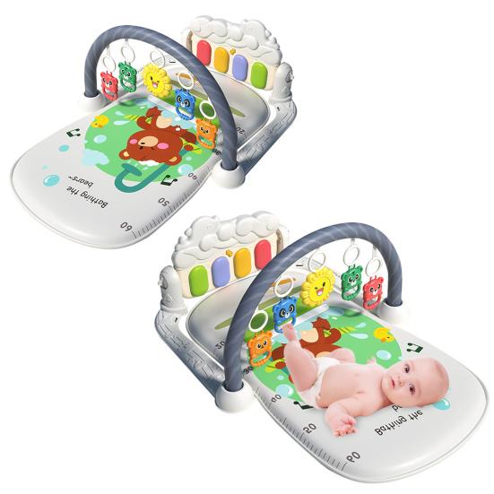Baby Gym Play Mat And Piano Gym with Interactive Tummy Time Mat Creative Musical Toys Activity Center