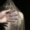 Irregular Hollow-out Glitter Mesh Fabric DIY Sewing Gilded Yarn Texture Lace Mesh Material Designer Creative Decoration Cloth