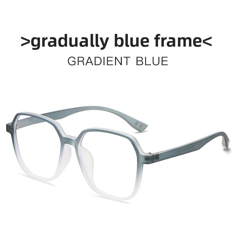 Geometric Eyeglass Frame With Blue Light Blocking For Fashionable Commuting Men And Women