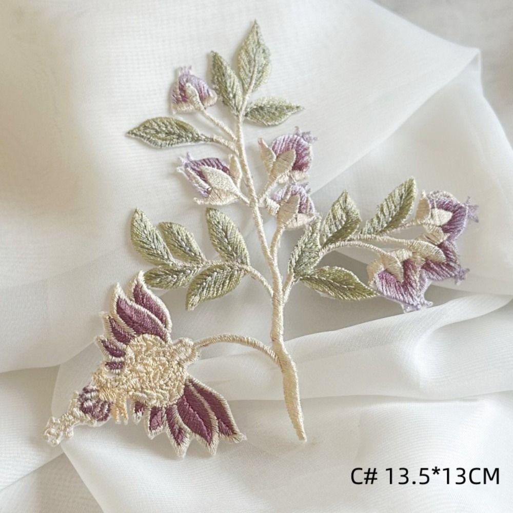 Elegant Iron-On Patches Stylish Floral Patches Decorative Embroidery Appliques  Clothing Decoration