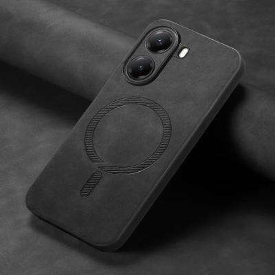 Matte PU-Ledertasche für POCO X7 Pro Magsafe Magnetschutzhülle Stoßstange Drahtlose Ladehüllen für POCO M7 Pro