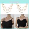 Elegant Multi-layered Chain Necklace Featuring Stylish Geometric Design For Women